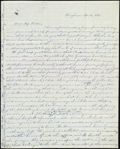 Letter from Evelina A. S. Smith, Hingham, [Mass.], to Caroline Weston, Apr[il] 12, 1841