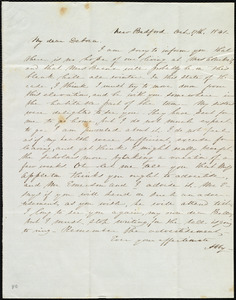 Letter from Abby Osgood, New Bedford, [Mass.], to Deborah Weston, Oct. 17th, 1841