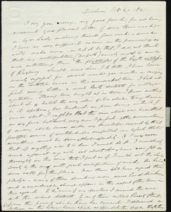 Letter from Edmund Quincy, Dedham, [Mass.], to Caroline Weston, Oct. 21, 1841