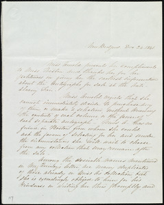 Letter from Elizabeth Rotch Arnold, New Bedford, [Mass.], to Deborah Weston, Dec. 24, 1841