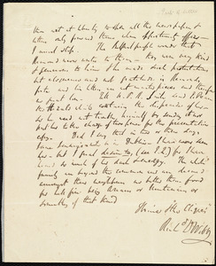 Partial letter from Richard Davis Webb to Maria Weston Chapman, [1842-1844]