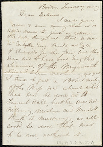 Letter from Maria Weston Chapman, Boston, [Mass.], to Deborah Weston, Tuesday [1842]