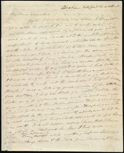 Letter from Edmund Quincy, Dedham, [Mass.], to Maria Weston Chapman, half past 12 o'clock, [1845 Oct.?]