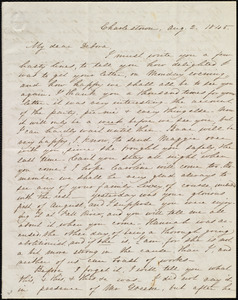 Letter from Abby Osgood, Charlestown, [Mass.], to Deborah Weston, Aug. 2, 1845