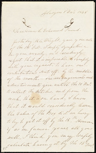 Letter from Catherine Paton, Glasgow, [Scotland], to Maria Weston Chapman, 2'd Nov. 1845