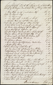 List of articles sent to the Boston Female Anti Slavery Society from Andrew Paton, [Glasgow, Scotland], to Maria Weston Chapman, 15 Nov. 1845