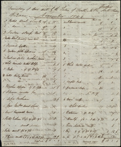 Inventory of box from the Ladies of Perth, [Perth, Scotland], to Maria Weston Chapman, November 1846