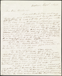 Letter from Edmund Quincy, Dedham, [Mass.], to Caroline Weston, July 2'd, 1847
