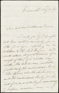 Letter from Catherine Paton, Roseneath, [Scotland], to Maria Weston Chapman, July 15 / [18]47