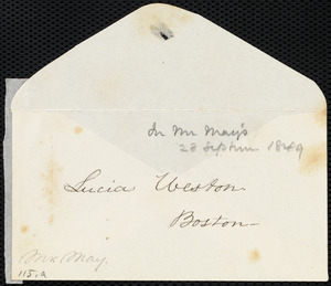 Letter from Lucy Chace, Warren Hall, to Lucia Weston, Wednesday