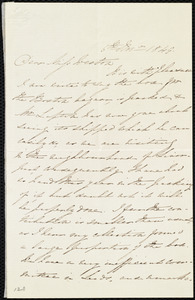 Letter from Elizabeth Lupton, [Near Liverpool, England], to Miss Weston, 6th Nov. 1849