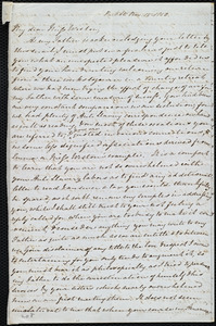 Incomplete letter from Mary Anne Estlin, Park St[reet], [Bristol, England], to Anne Warren Weston, Nov. 15, 1850
