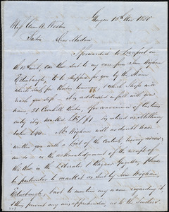 Letter from Andrew Paton, Glasgow, [Scotland], to Anne Warren Weston, 15th Nov. 1850