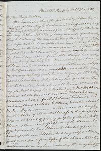 Letter from Mary Anne Estlin, Bristol, Park St[reet], to Miss Weston, Feb'y 21, 1851
