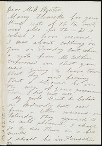 Letter from William Wells Brown, [England], to Miss Weston, August 19, 1851