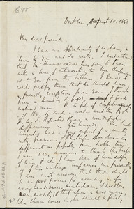 Letter from Richard Davis Webb, Dublin, [Ireland], to Caroline Weston, August 10, 1854