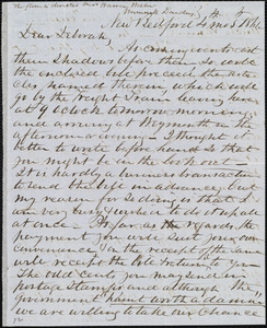Letter from Joseph Ricketson, New Bedford, [Mass.], to Deborah Weston, 4th mo[nth] 5th [day] 1861
