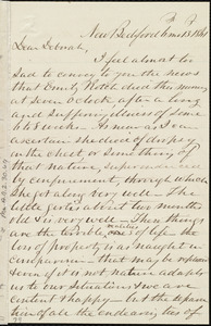 Letter from Joseph Ricketson, New Bedford, [Mass.], to Deborah Weston, 6th mo[nth] 13th [day] 1861