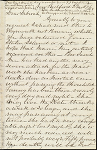 Letter from Joseph Ricketson, New Bedford, [Mass.], to Deborah Weston, 2'd mo[nth] 27 [day] / [18]63