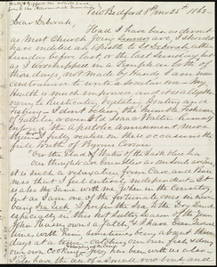 Letter from Joseph Ricketson, New Bedford, [Mass.], to Deborah Weston, 8th mo[nth] 25th [day] 1863