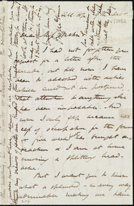 Letter from James Miller M'Kim, Hill-top, [Philadelphia?, Penn.], to Miss Weston, 9th Dec[embe]r [1863?]