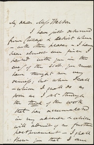 Letter from James Miller M'Kim, [New York?], to Miss Weston, [15 Feb. 186?]