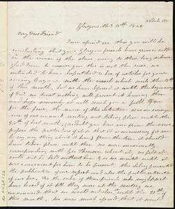 Letter from Mrs. Mary Welsh, 33 Duke St[reet], Glasgow, [Scotland], to Maria Weston Chapman, Nov'r 15th, 1842