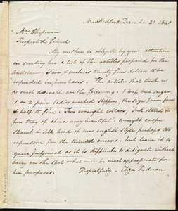 Letter from Eliza Rodman, New Bedford, [Mass.], to Maria Weston Chapman, December 21, 1840