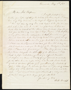 Letter from Mary Merrick Brooks, Concord, [Mass.], to Maria Weston Chapman, May 8th / [18]43