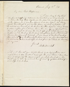 Letter from Mary Merrick Brooks, Concord, [Mass.], to Maria Weston Chapman, July 14th, [18]43