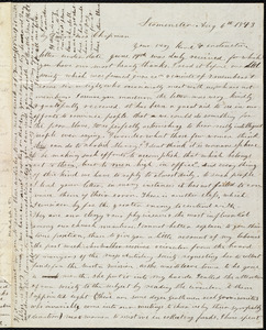 Letter from Frances H. Drake, Leominster, [Mass.], to Maria Weston Chapman, Aug. 6th, 1843