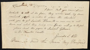 Letter from Jerusha L. Bird, [Taunton, Mass.], to Maria Weston Chapman