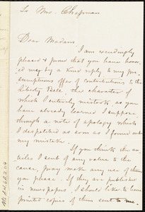Letter from A. L. Otis, Phil[adelphia], [Penn.], to Maria Weston Chapman, Dec. 23rd / [18]57