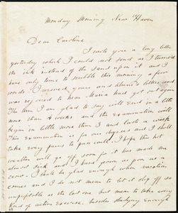 Letter from Hervey Eliphaz Weston, New Haven, [CT], to Caroline Weston, Monday Morning, [July 16, 1838?]