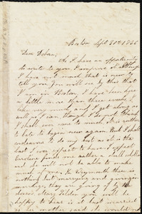 Letter from Lucretia Ann Cowing, Boston, [Mass.], to Deborah Weston, Sept. 30th, 1836