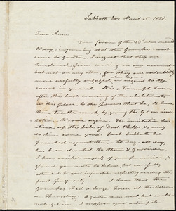 Letter from Amos Farnsworth, [Groton, Mass.], to Anne Warren Weston, Sabbath Eve[ning], March 25, 1838