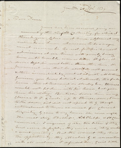 Letter from Amos Farnsworth, Groton, [Mass.], to Anne Warren Weston, 28 Ap[ri]l 1839
