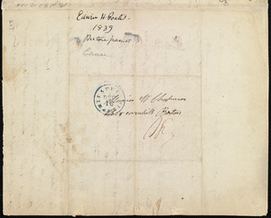 Letter from Edwin H. Coates, [Philadelphia, Penn.], to Maria Weston Chapman, 12 month 15th [day] 1839