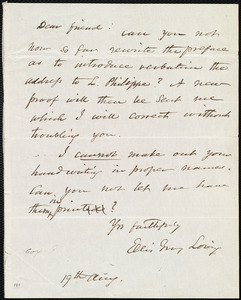 Letter from Ellis Gray Loring to Maria Weston Chapman, 19th Aug. [1840?]