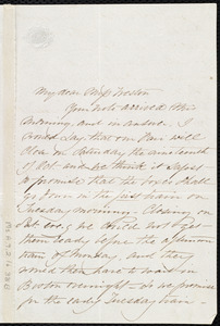 Letter from Sarah L. Butman to Miss Weston, [Oct. 1850?]