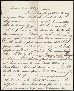 Letter from Susan Copley Cabot to Maria Weston Chapman, Sunday [185?]