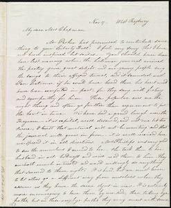 Letter from Susan Copley Cabot, West Roxbury, [Mass.], to Maria Weston Chapman, Nov. 17, [1842]