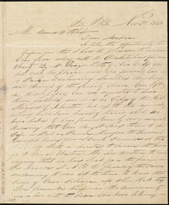 Letter from William P. Griffin, Porto Plata, [Santa Domingo (Dominican Republic)], to Maria Weston Chapman, Nov. 28, 1842