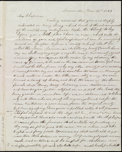 Letter from Frances H. Drake, Leominister, [Mass.], to Maria Weston Chapman, June 11th, 1843