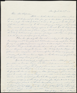 Letter from Harriet W. Hayden, New York, to Maria Weston Chapman, Nov. 27th, [18]43