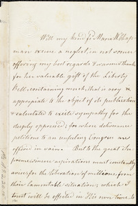 Letter from Elizabeth Rodman to Maria Weston Chapman, 3rd m[onth] 2nd [day] 1844