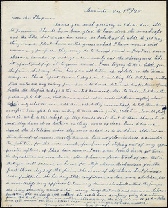 Letter from Frances H. Drake, Leominster, [Mass.], to Maria Weston Chapman, Dec. 1st / [18]45