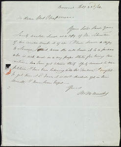 Letter from Mary Merrick Brooks, Concord, [Mass.], to Maria Weston Chapman, Feb'y 23'd / [18]46