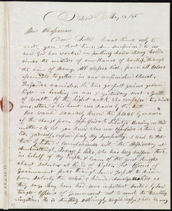 Letter from Lewis Hayden, Detroit, [Michigan], to Maria Weston Chapman, May 14 / [18]46
