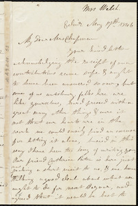 Letter from Mrs. Mary Welsh, Edin[burgh], [Scotland], to Maria Weston Chapman, May 17th, 1846